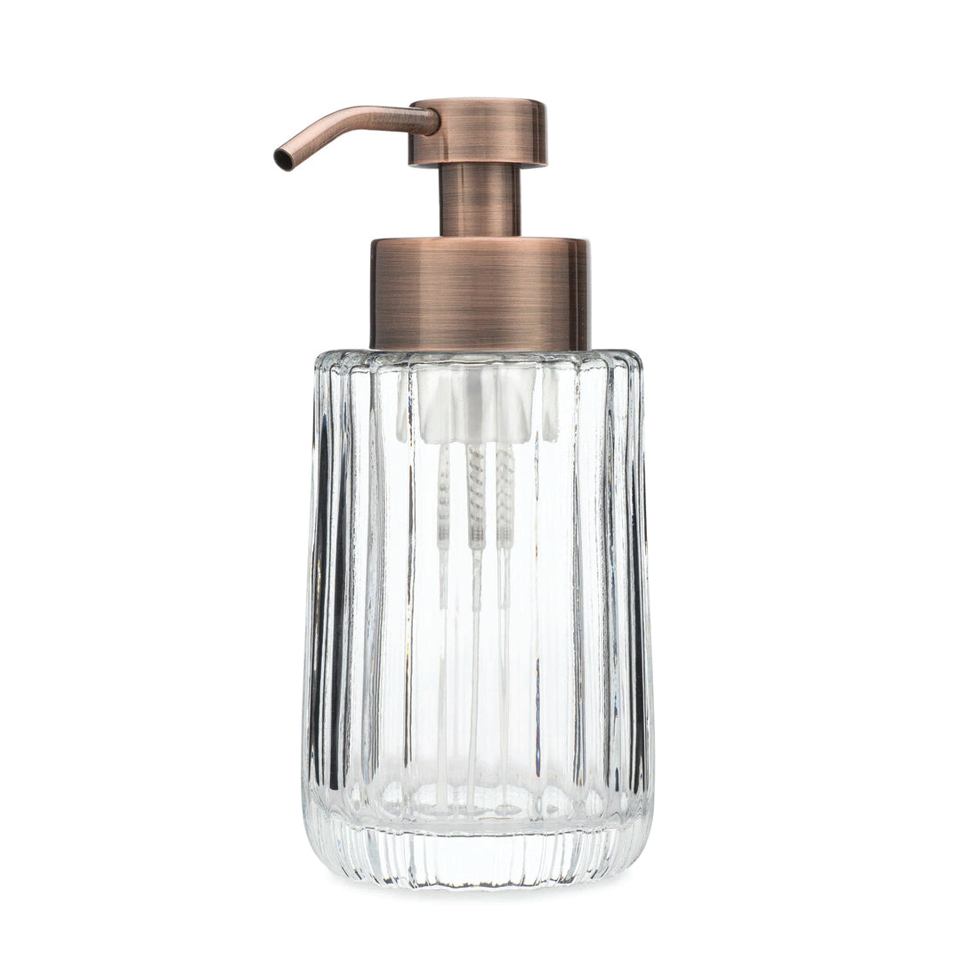 Fluted Glass Foaming Soap Dispenser - Glenn Avenue Soap Company